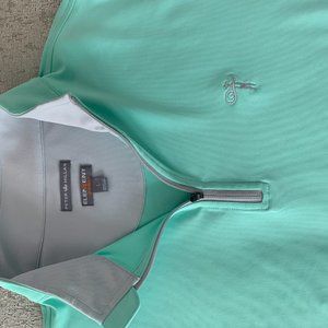 Green Sleeveless Peter Millar Golf Q Zip